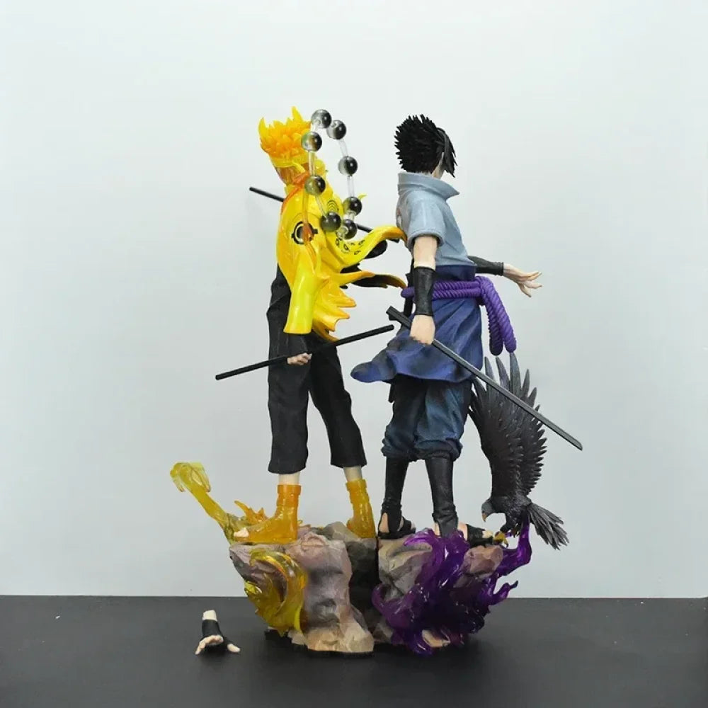 Naruto Shippuden - Uzumaki Naruto e Uchiha Sasuke Action Figure - Action Figure