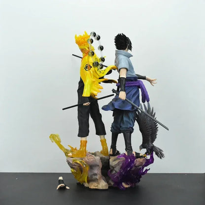 Naruto Shippuden - Uzumaki Naruto e Uchiha Sasuke Action Figure - Action Figure