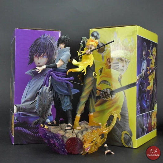 Naruto Shippuden - Uzumaki Naruto e Uchiha Sasuke Action Figure - Action Figure