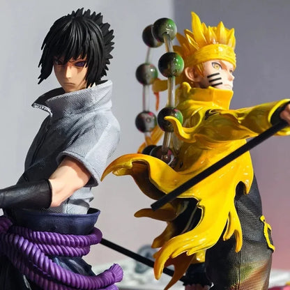 Naruto Shippuden - Uzumaki Naruto e Uchiha Sasuke Action Figure - Action Figure