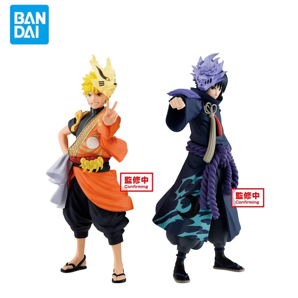 Naruto Shippuden - Uzumaki E Uchiha Sasuke Originale Bandai Banpresto Action Figure