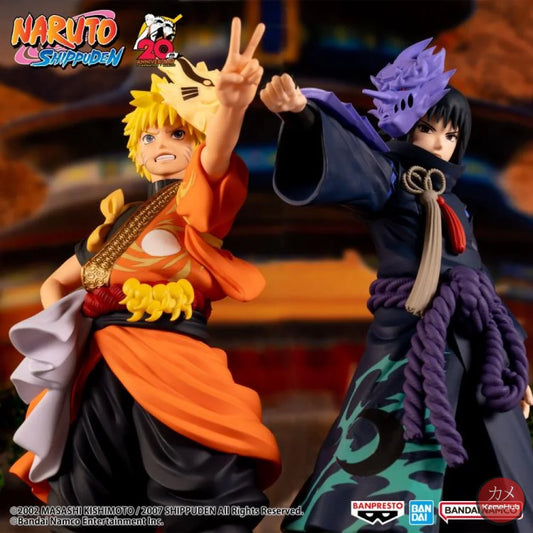 Naruto Shippuden - Uzumaki E Uchiha Sasuke Originale Bandai Banpresto Action Figure