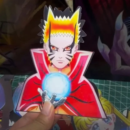 Naruto Shippuden - Vari Personaggi 3D Sticker Effetto Motion Lenticolare Accessori