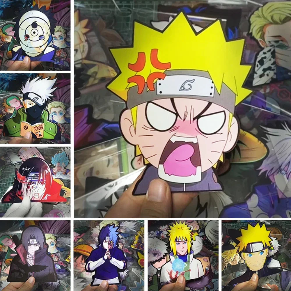 Naruto Shippuden - Vari Personaggi 3D Sticker Effetto Motion Lenticolare Accessori