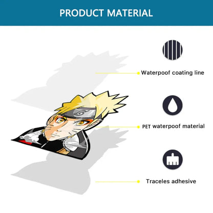 Naruto Shippuden - Vari Personaggi 3D Sticker Effetto Motion Lenticolare Accessori