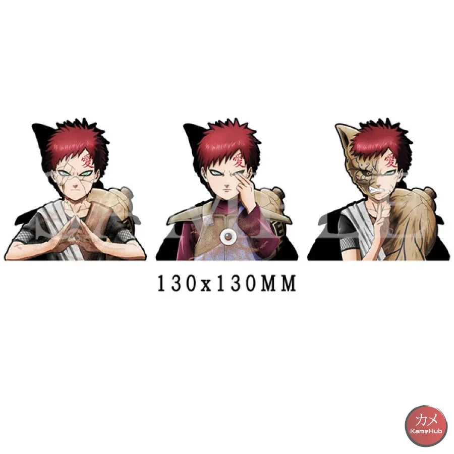 Naruto Shippuden - Vari Personaggi 3D Sticker Effetto Motion Lenticolare Gaara Accessori