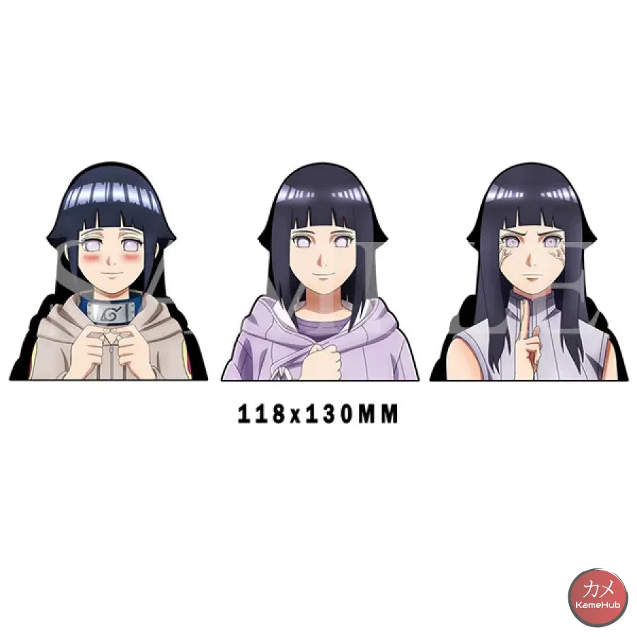 Naruto Shippuden - Vari Personaggi 3D Sticker Effetto Motion Lenticolare Hyuga Hinata Accessori