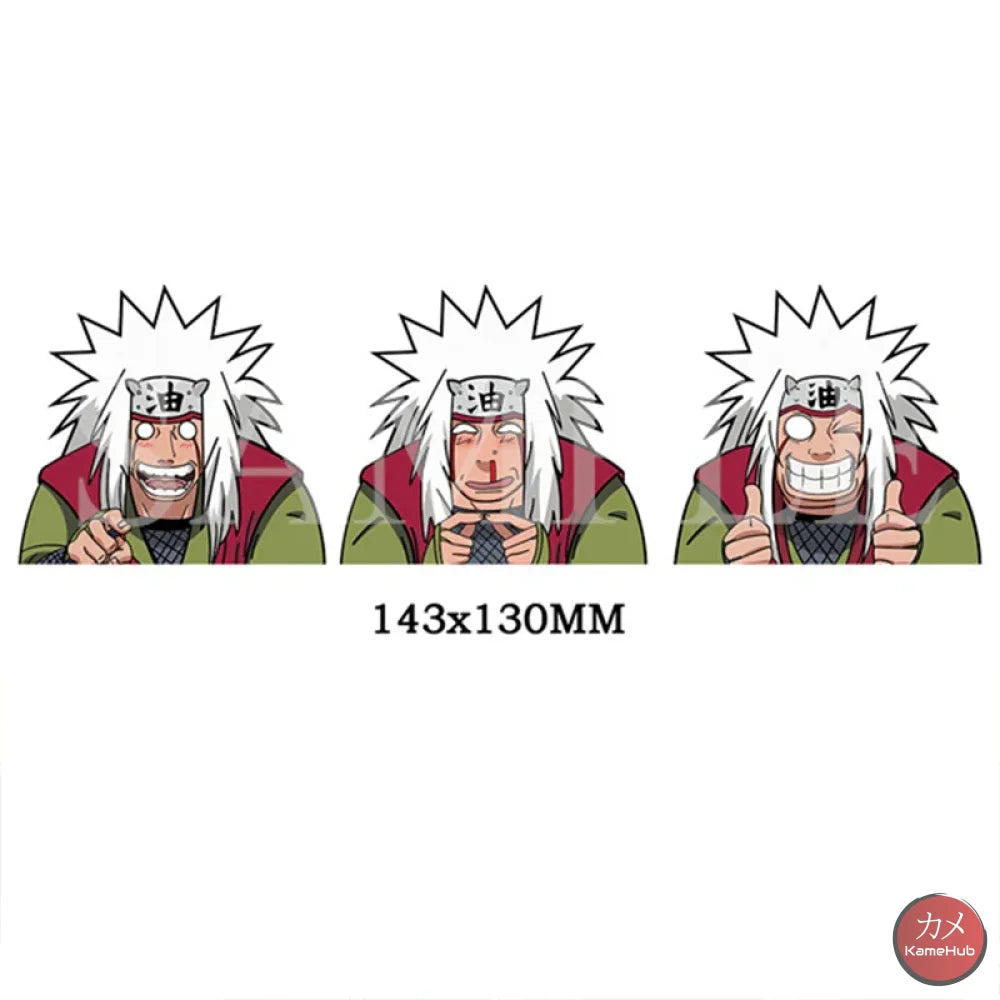 Naruto Shippuden - Vari Personaggi 3D Sticker Effetto Motion Lenticolare Jiraiya Accessori