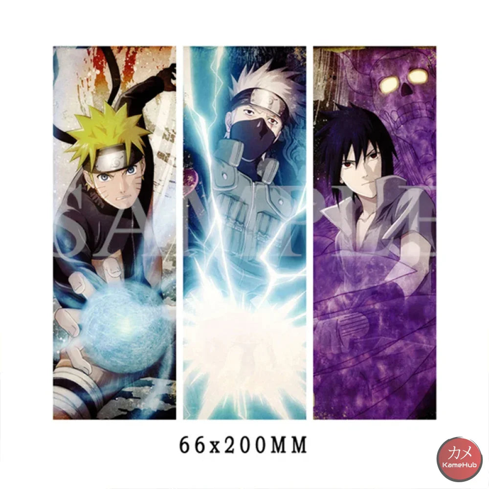 Naruto Shippuden - Vari Personaggi 3D Sticker Effetto Motion Lenticolare Naruto - Sasuke - Kakashi