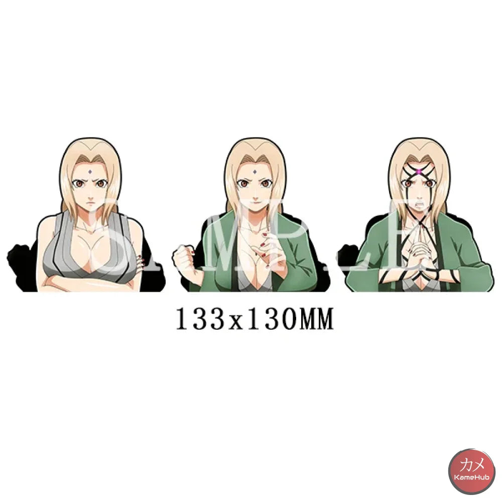 Naruto Shippuden - Vari Personaggi 3D Sticker Effetto Motion Lenticolare Tsunade Accessori