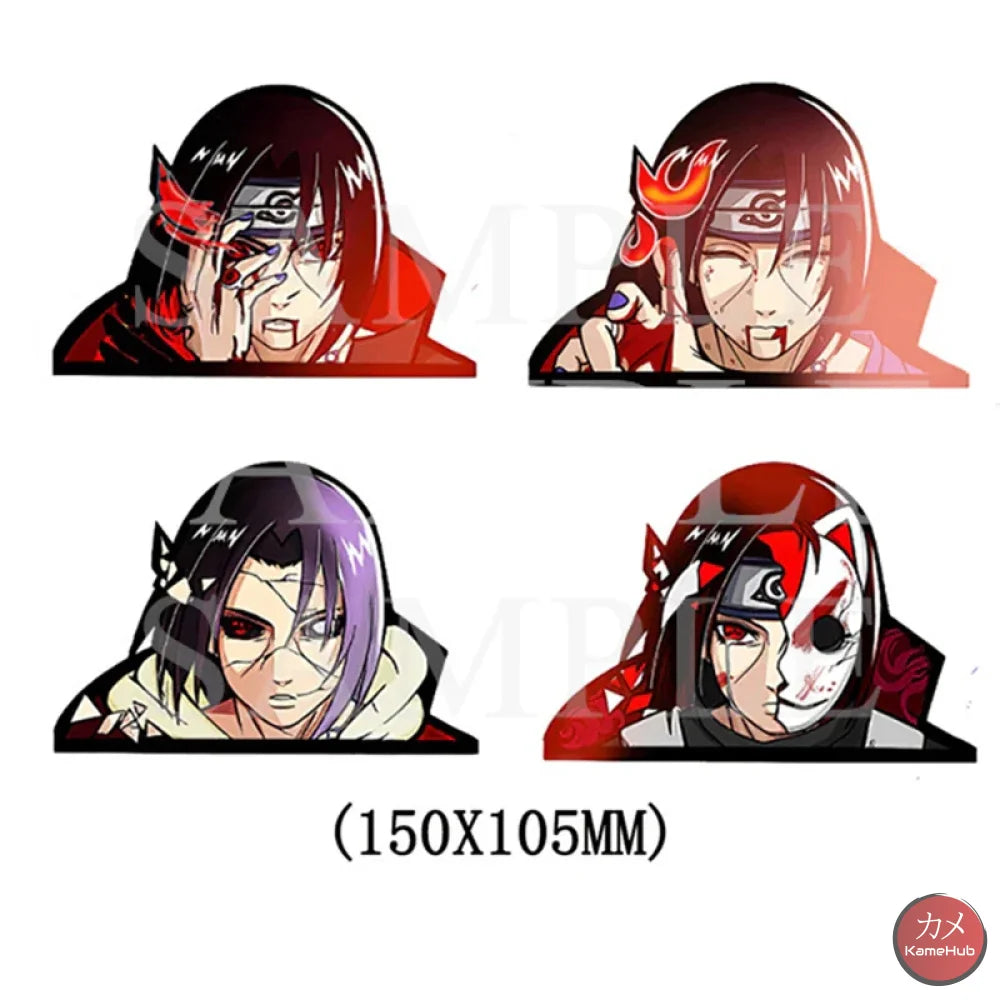 Naruto Shippuden - Vari Personaggi 3D Sticker Effetto Motion Lenticolare Uchiha Itachi 1 Accessori