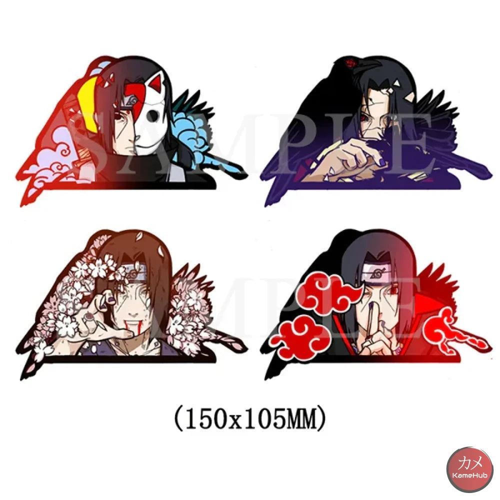 Naruto Shippuden - Vari Personaggi 3D Sticker Effetto Motion Lenticolare Uchiha Itachi 2 Accessori