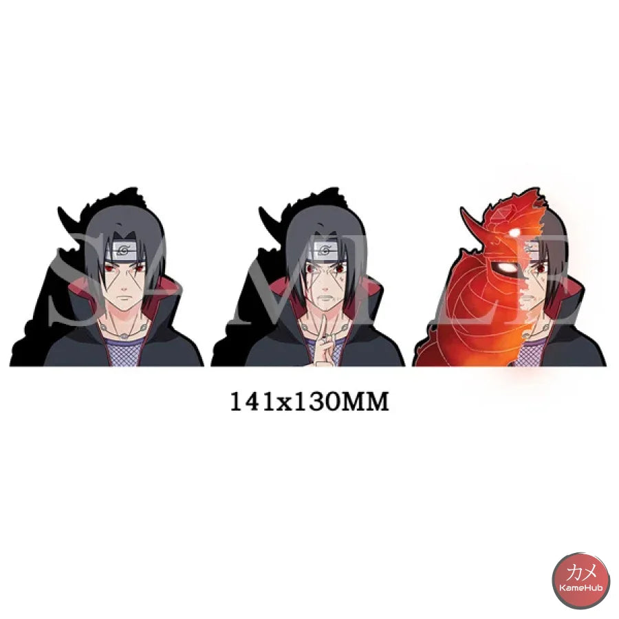 Naruto Shippuden - Vari Personaggi 3D Sticker Effetto Motion Lenticolare Uchiha Itachi 5 Accessori
