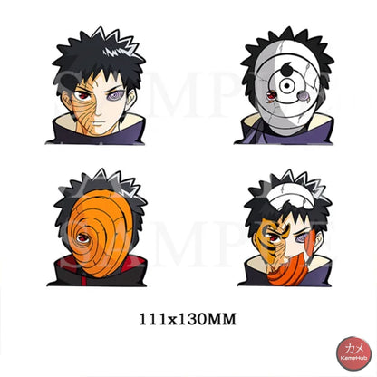 Naruto Shippuden - Vari Personaggi 3D Sticker Effetto Motion Lenticolare Uchiha Obito Accessori