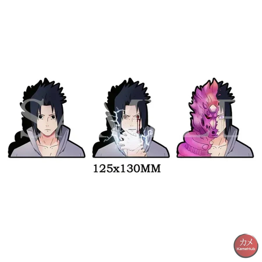Naruto Shippuden - Vari Personaggi 3D Sticker Effetto Motion Lenticolare Uchiha Sasuke 2 Accessori