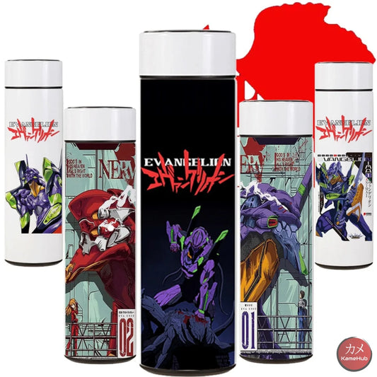 Neon Genesis Evangelion- Borraccia Termica 480 Ml Con Display Digitale Intelligente Accessori