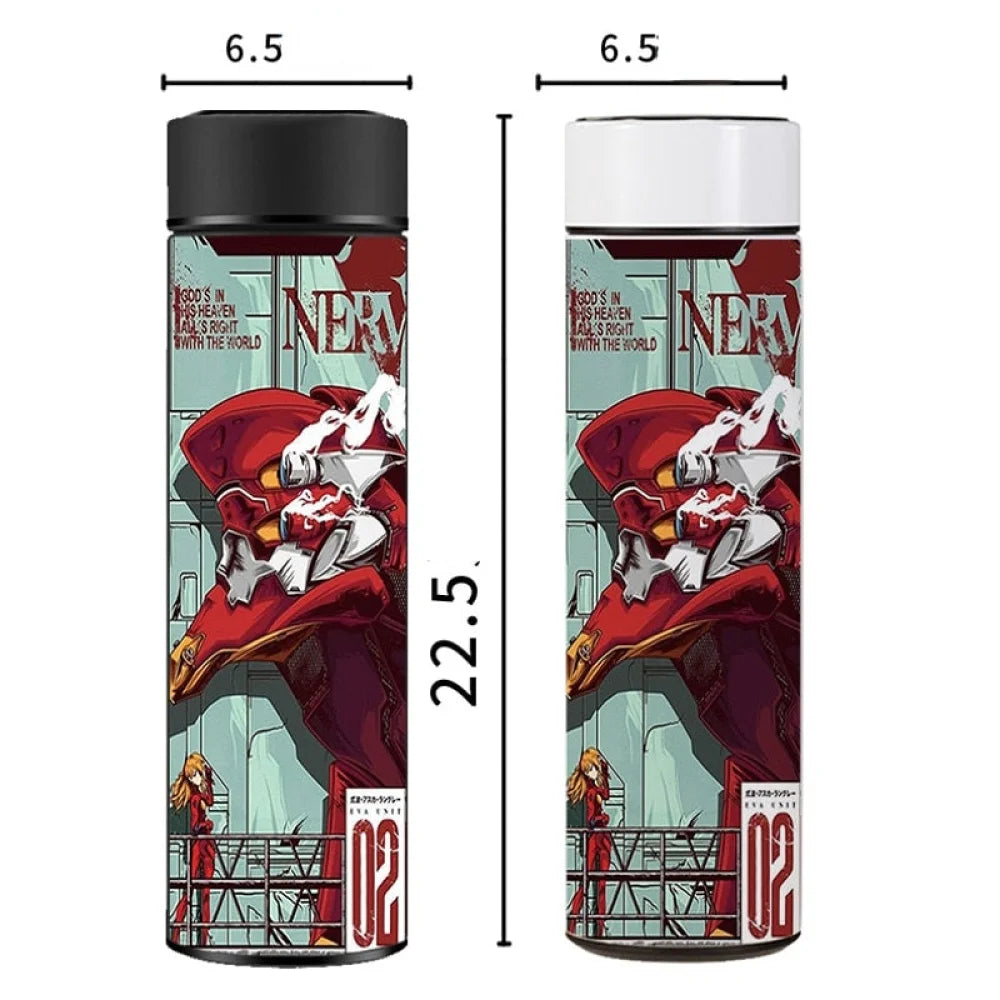 Neon Genesis Evangelion- Borraccia Termica 480 Ml Con Display Digitale Intelligente Accessori