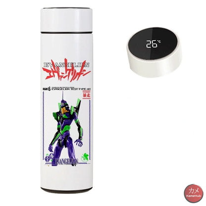 Neon Genesis Evangelion- Borraccia Termica 480 Ml Con Display Digitale Intelligente Eva 10 Accessori