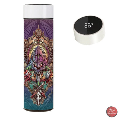 Neon Genesis Evangelion- Borraccia Termica 480 Ml Con Display Digitale Intelligente Eva 3 Accessori