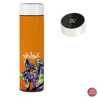 Neon Genesis Evangelion- Borraccia Termica 480 Ml Con Display Digitale Intelligente Eva 7 Accessori
