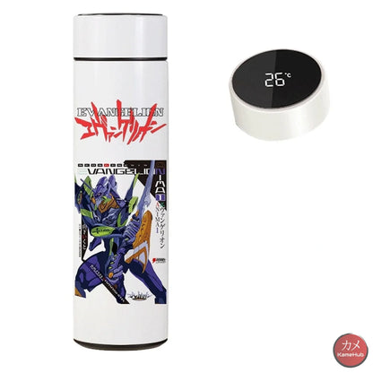 Neon Genesis Evangelion- Borraccia Termica 480 Ml Con Display Digitale Intelligente Eva 8 Accessori