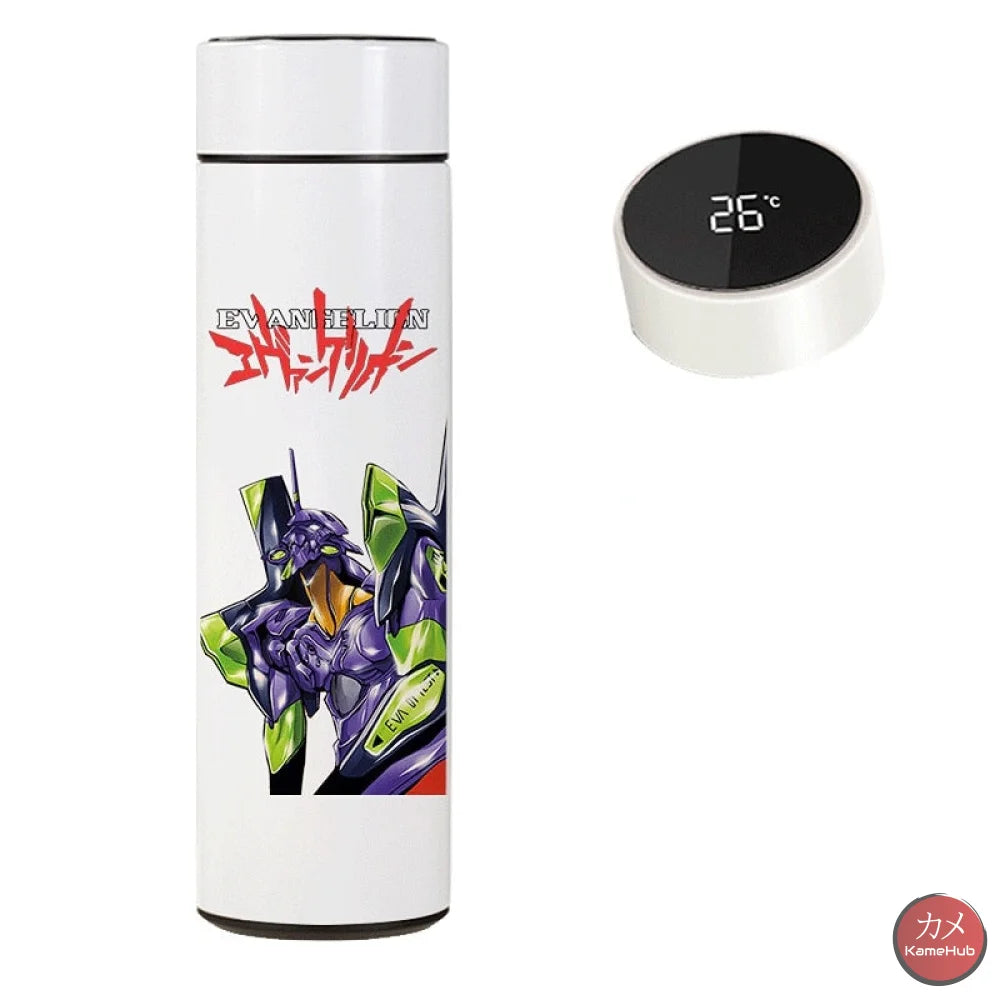 Neon Genesis Evangelion- Borraccia Termica 480 Ml Con Display Digitale Intelligente Eva 9 Accessori