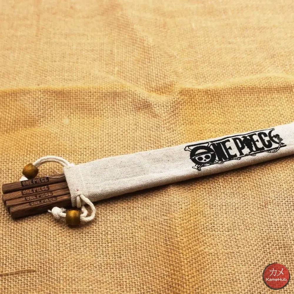 One Piece - 2 Paia Di Bacchette Per Sushi In Legno Accessori