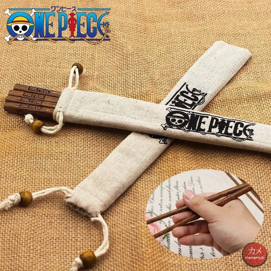 One Piece - 2 Paia Di Bacchette Per Sushi In Legno Accessori