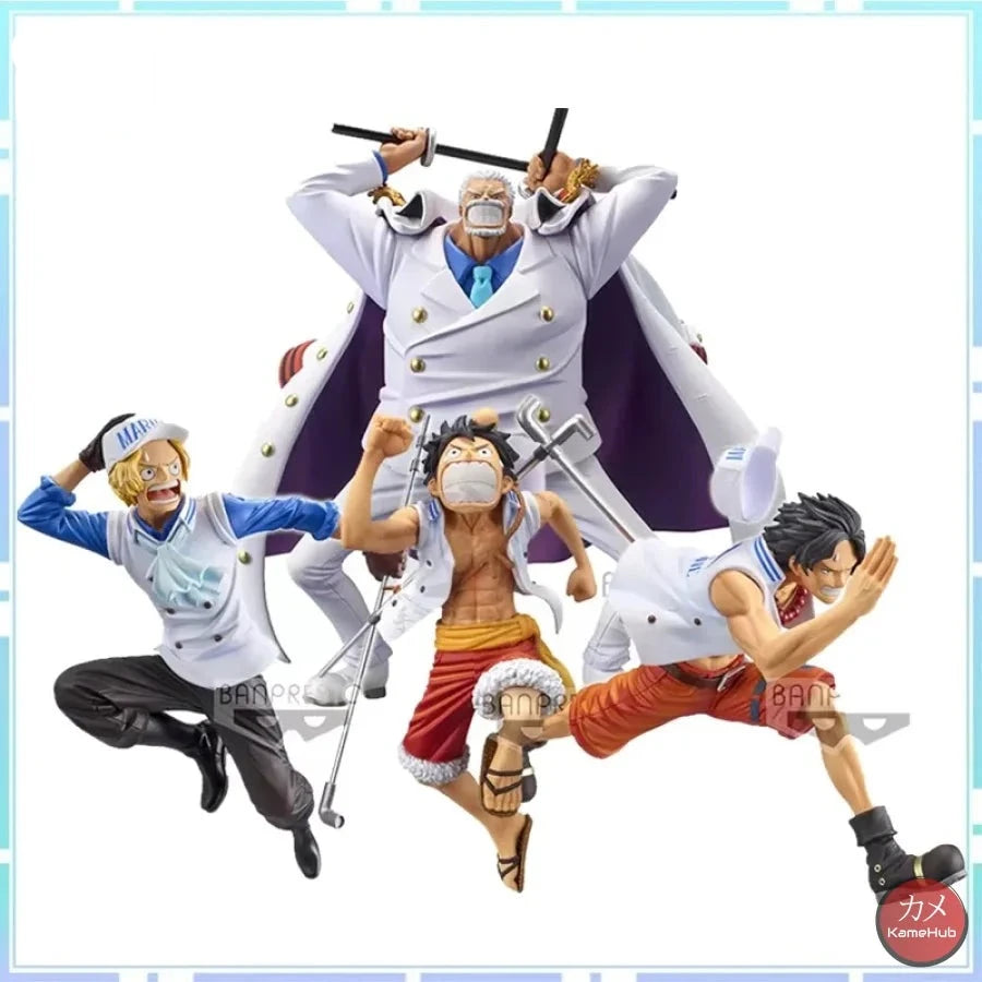 One Piece - Ace Luffy Sabo E Garp Originale Bandai Banpresto Dream Magazine Action Figure