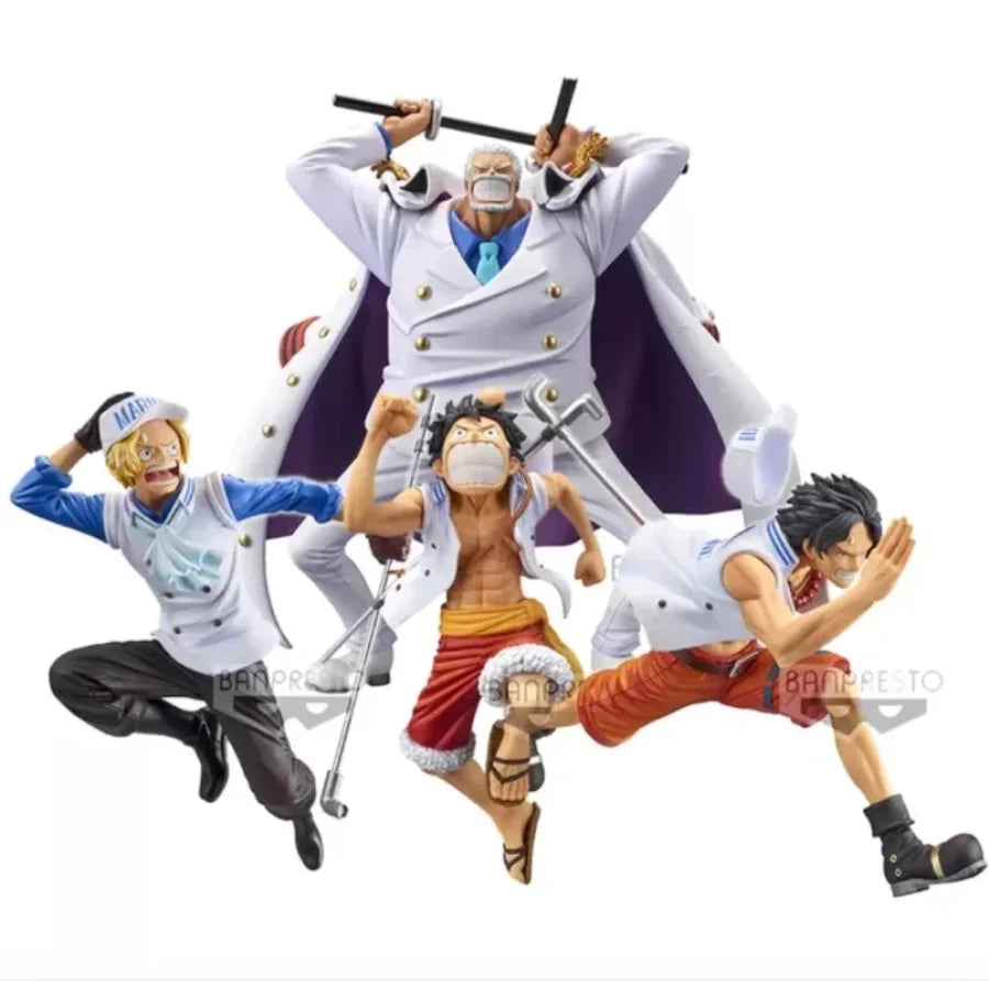 One Piece - Ace Luffy Sabo E Garp Originale Bandai Banpresto Dream Magazine Action Figure