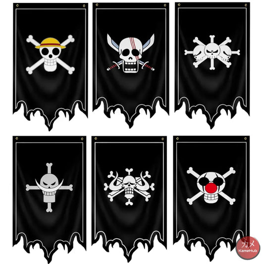 One Piece - Bandiere / Stendardi Simboli Dei Jolly Roger Poster