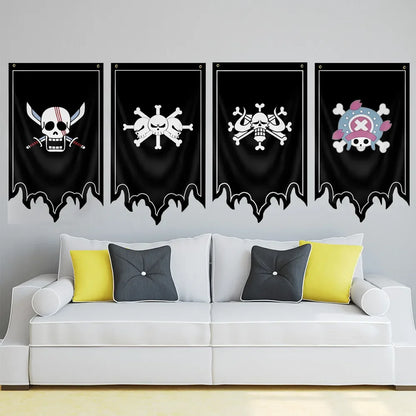 One Piece - Bandiere / Stendardi Simboli Dei Jolly Roger Poster