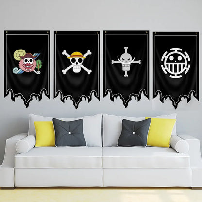 One Piece - Bandiere / Stendardi Simboli Dei Jolly Roger Poster