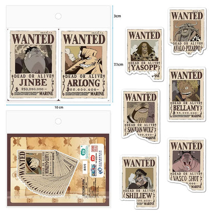 One Piece - Figurine Stickers Wanted Dead Or Alive Poster
