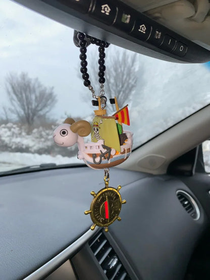One Piece - Going Merry E Thousand Sunny Ciondolo Per Auto Accessori