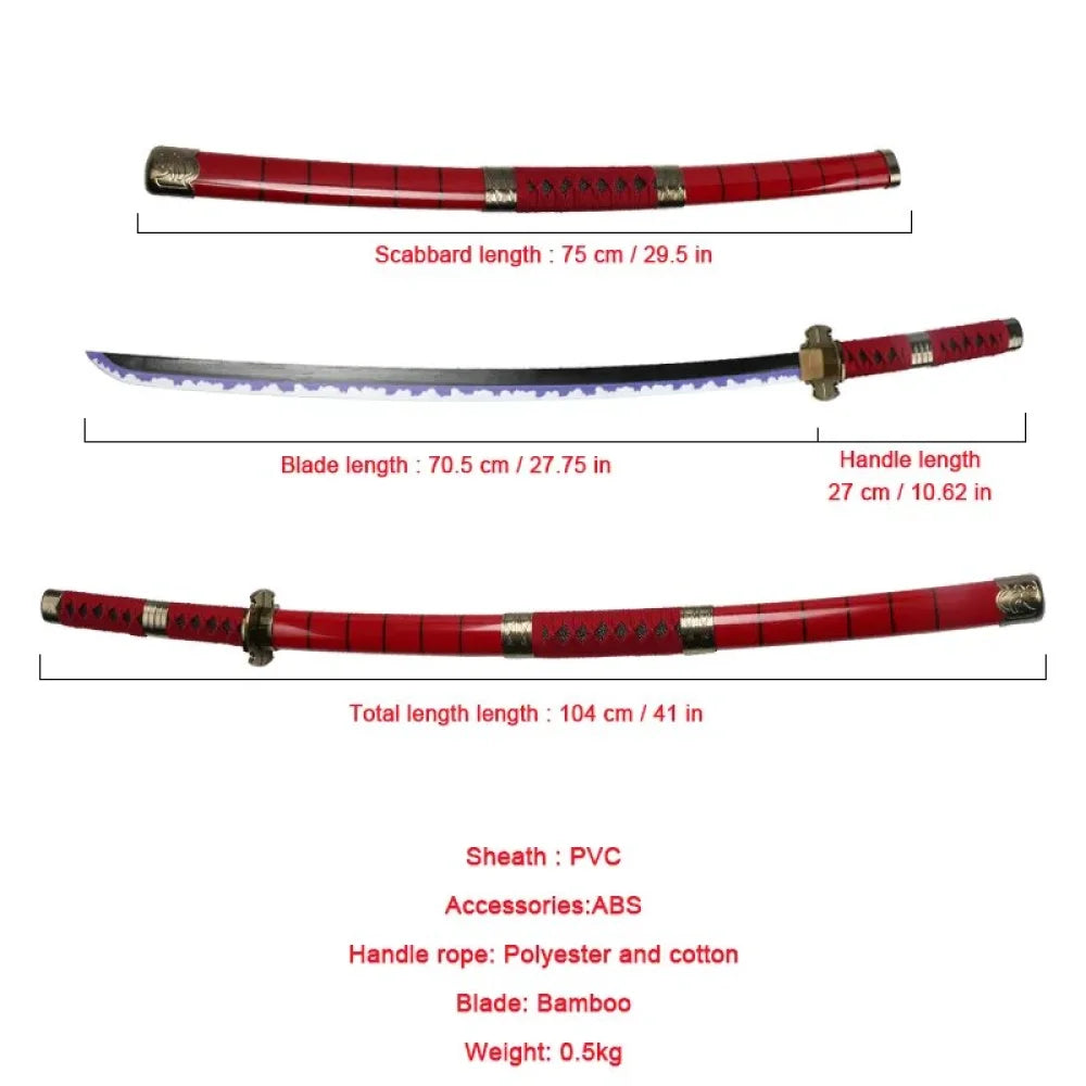 One Piece - Katana Replica Perfetta In Bamboo Vari Personaggi 104 Cm Katane & Spade