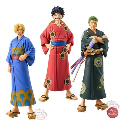 One Piece - Luffy Sanji E Zoro Action Figure Bandai Banpresto Dxf