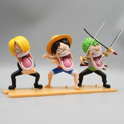 One Piece - Luffy Sanji E Zoro Action Figure Comica