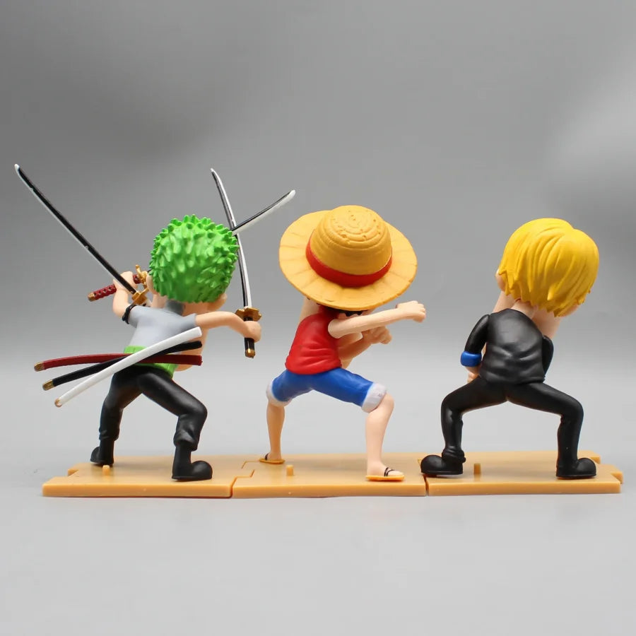 One Piece - Luffy Sanji E Zoro Action Figure Comica