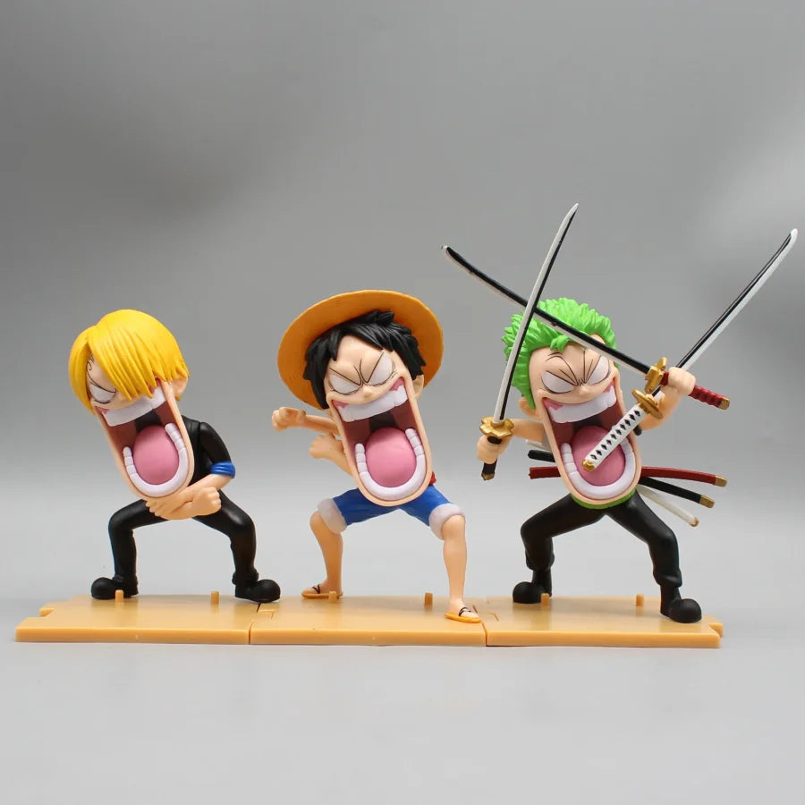 One Piece - Luffy Sanji E Zoro Action Figure Comica