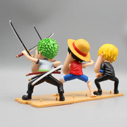 One Piece - Luffy Sanji E Zoro Action Figure Comica