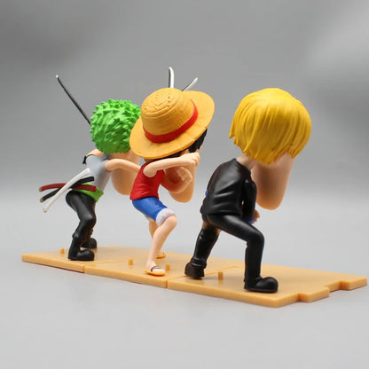 One Piece - Luffy Sanji E Zoro Action Figure Comica