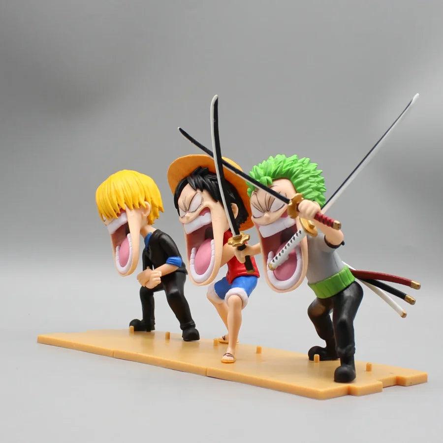 One Piece - Luffy Sanji E Zoro Action Figure Comica