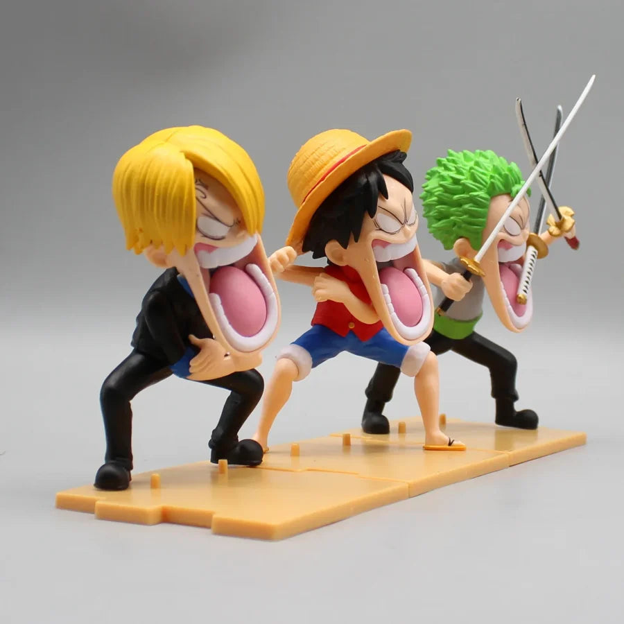 One Piece - Luffy Sanji E Zoro Action Figure Comica