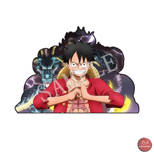 One Piece - Monkey D. Luffy 3D Sticker Effetto Motion Lenticolare Poster
