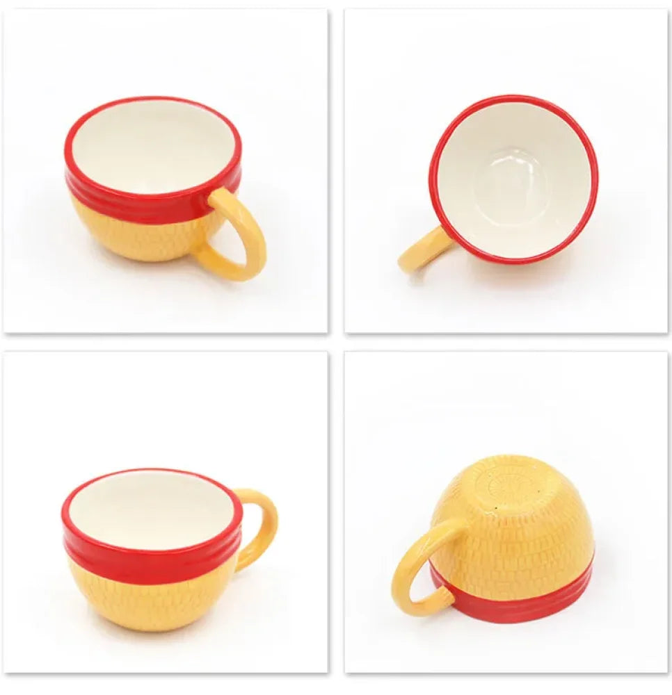 One Piece - Monkey D. Luffy Portgas Ace E Sabo Tazza Cappello In Ceramica Gadget