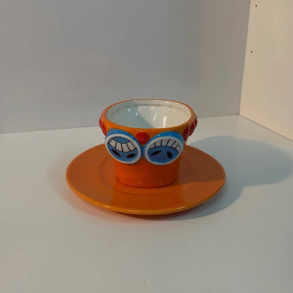One Piece - Monkey D. Luffy Portgas Ace E Sabo Tazza Cappello In Ceramica Gadget