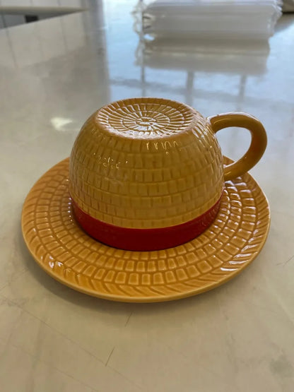 One Piece - Monkey D. Luffy Portgas Ace E Sabo Tazza Cappello In Ceramica Gadget