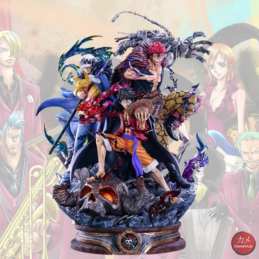 One Piece - Monkey D. Rufy Eustass Kid E Trafalgar Law Action Figure Replica