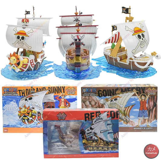 One Piece - Navi Da Assemblare Action Figure Going Merry Thousand Sunny Polar Tang Red Force Moby
